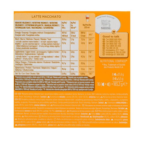 Nescafé Dolce Gusto Latte Macchiato Kaffeekapseln (16 Stück für 8 Getränke)