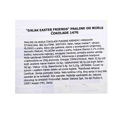 Easter Friends aus weißer Schokolade Galak 147 g