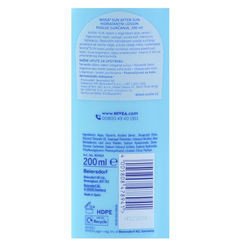 Nivea After sun moisture 200 ml