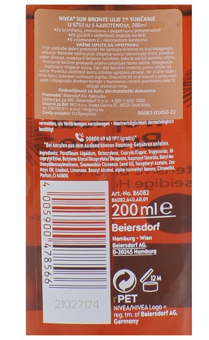 Nivea Sun Tropical Bronze Carotinöl Spray 200 ml