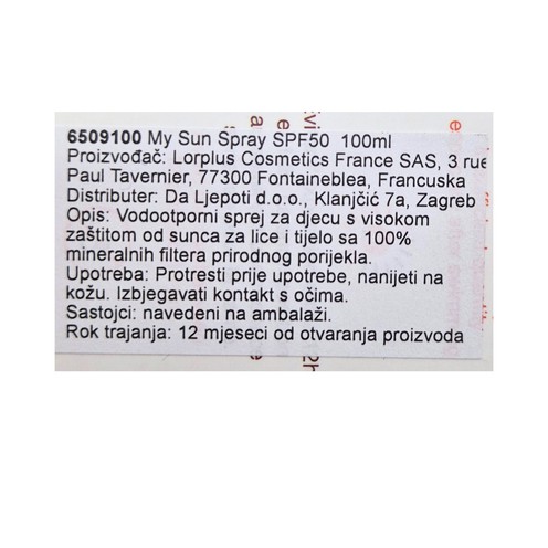 My sun spray SPF50 Nougatine 100 ml