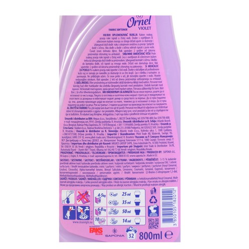 Ornel omekšivač Violet 800 ml