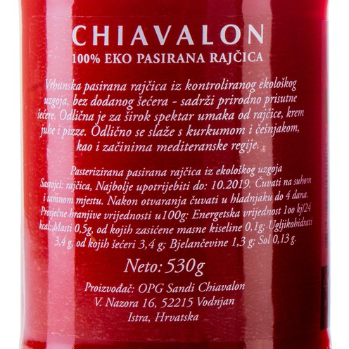 100% Eko-Tomatenpüree Chiavalon 530 g