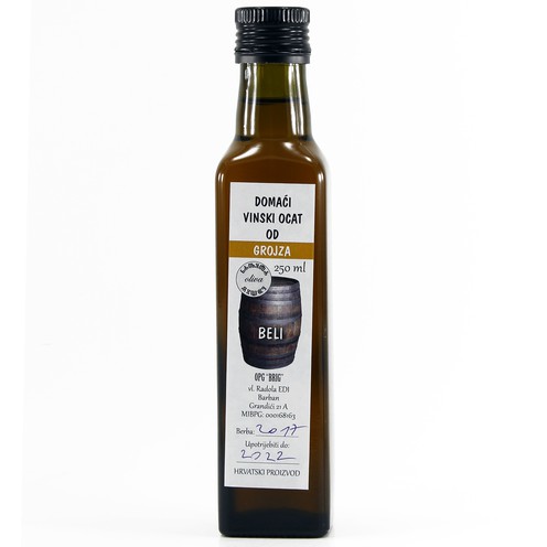 Homemade white wine vinegar 0,25 l