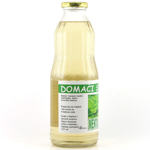 Hausgemachter Minze & Zitronenmelisse Sirup 0,75 l