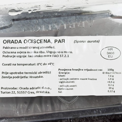 Gilt-Head Seabream, Clean, 2 Pcs (300-400 g per piece)