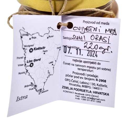 Cvjetni med sa suhim orasima OPG Čehić 220 gr