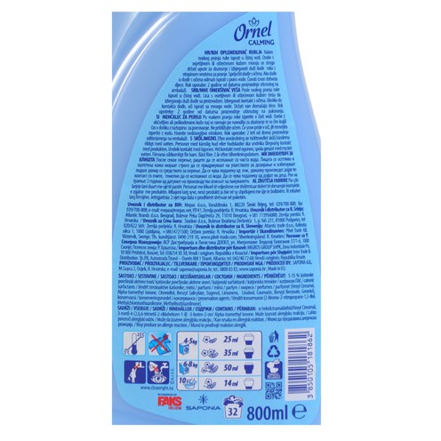 Ornel Calming fabric softner 800 ml