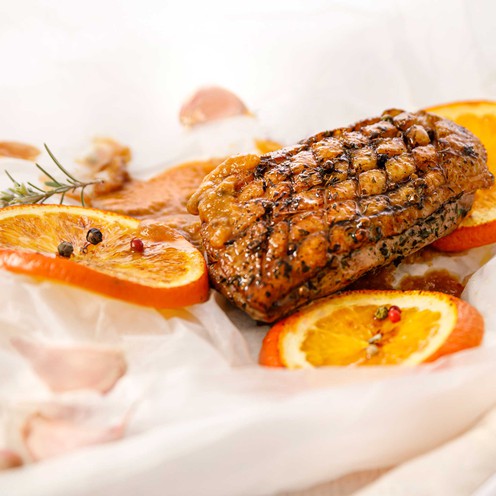 Entenbrust in Orangensauce für 4 Personen (1,2 kg)