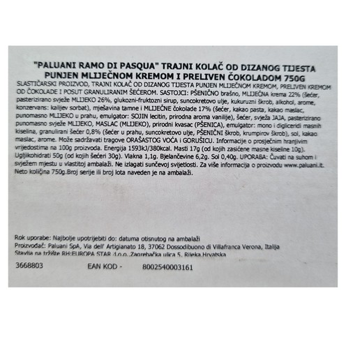 Ramo di Pasqua Paluani 750 g