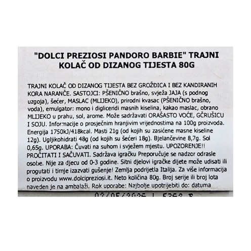 Pandorino Barbie Dolci preziosi 80 g