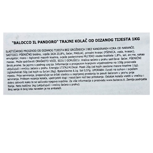 Pandoro classico Balocco 1 kg