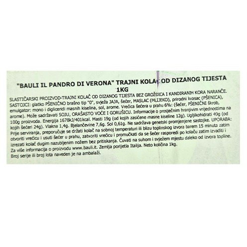 Pandoro di Verona Bauli 1 kg
