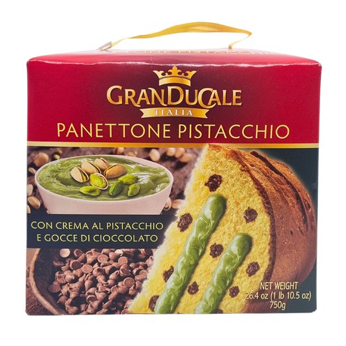 Panettone con crema al pistacchio e goccie di cioccolato Gran Ducale 750 g