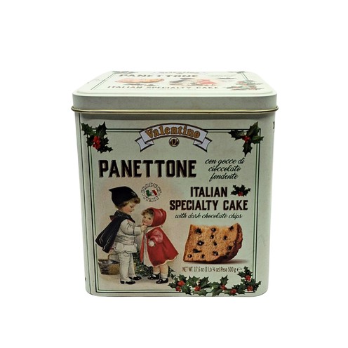 Panettone con gocce di cioccolato u vintage kutiji Valentino 500 g