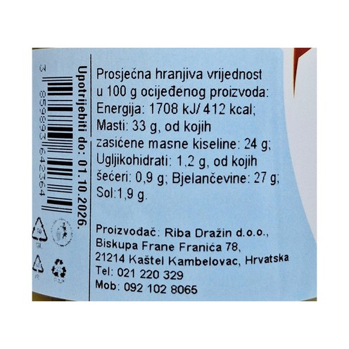 Paški sir u maslinovom ulju Pepefiš 370 g