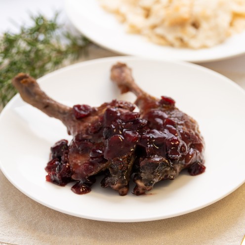 Ente in Preiselbeersauce für 2 Personen (700 g)