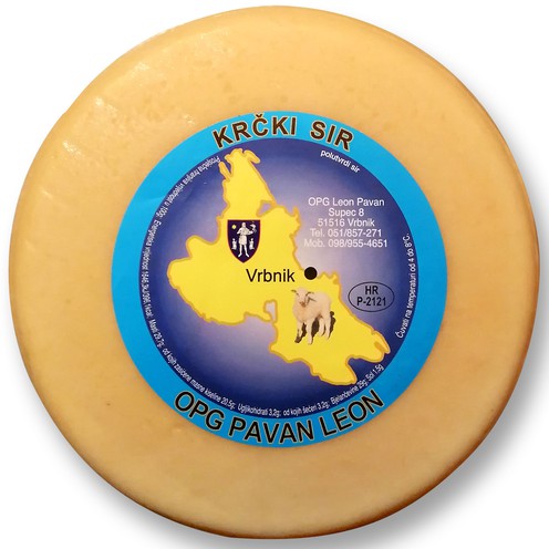 Semi-hard Krk Cheese cca 1,4 kg