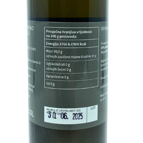 Extra virgin olive oil C&P Perlazzi 0,25 l