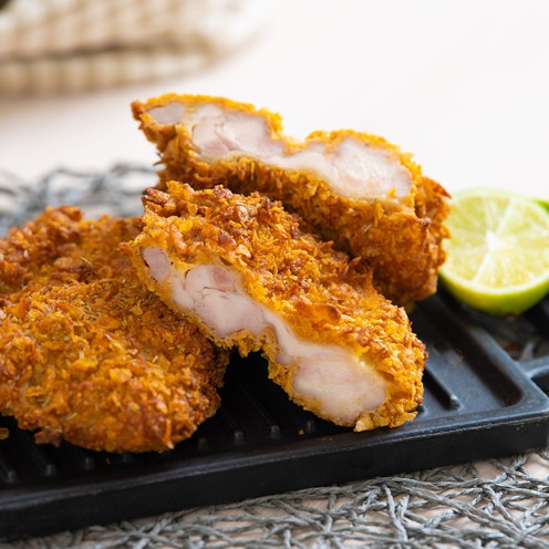 Hähnchensteak gebacken in Cornflakes für 4 Personen (1,1 kg)