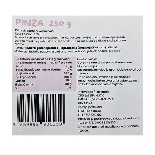 Pinca OPG Jasena Mucić 250 g