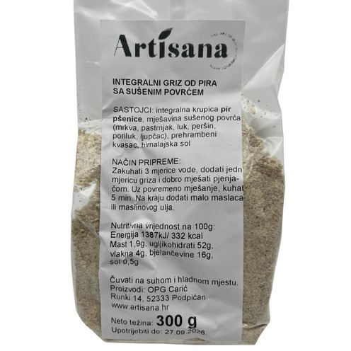 Pirov griz sa sušenim povrćem Artisana 300 g
