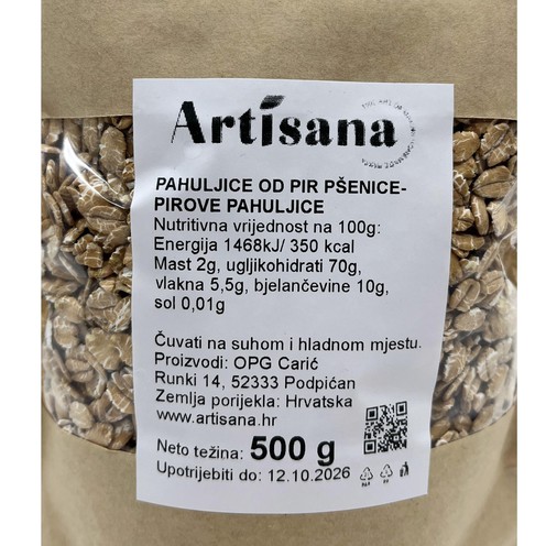 Spelt flakes Artisana 500 g