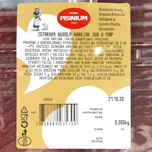 Istrische Buđola geschnitten 300 g
