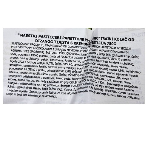Panettone con crema al pistacchio Maestri Pasticceri 750 g