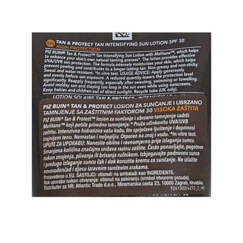Piz Buin Tan & Protect Sonnenschutzlotion LSF 30 150 ml