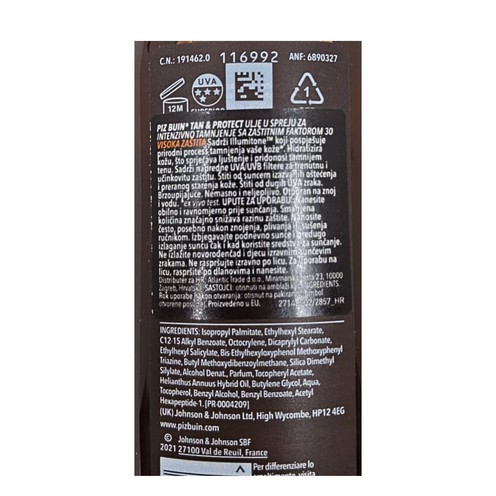 Piz Buin Tan & Protect Bräunungsöl LSF 30 150 ml