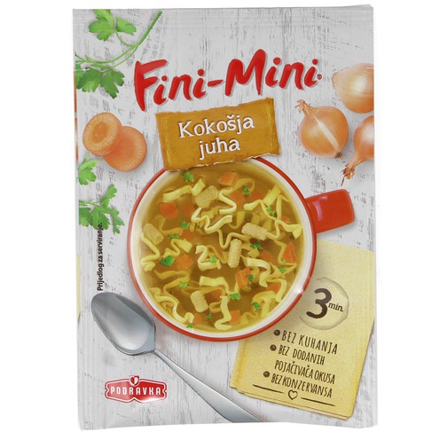 Fini-mini chicken soup with mini pasta 18 g