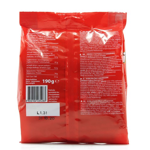 Kviki Erdnussbutter Salzstangen 190 g
