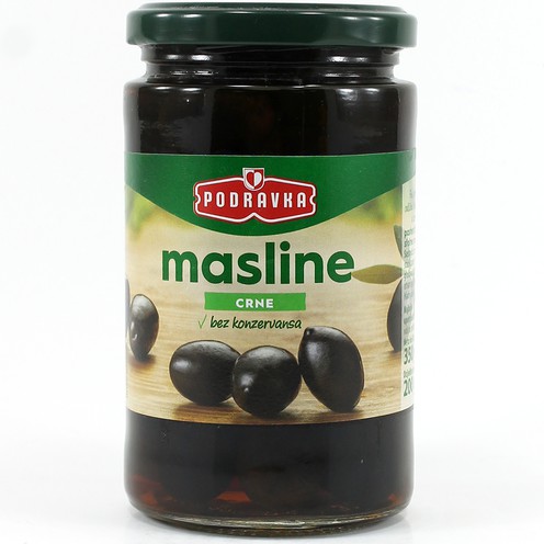 Schwarze Oliven Podravka 350 g