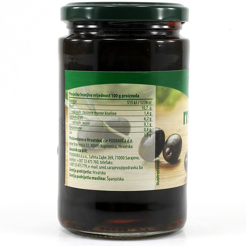 Schwarze Oliven Podravka 350 g
