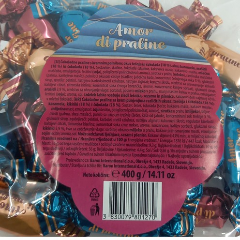 Čokoladne praline 400 g