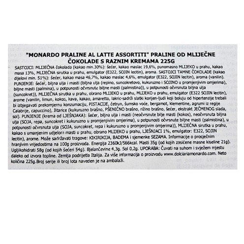 Pralines Monardo 225 g 