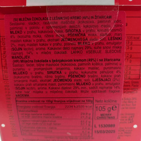 Pralines Merry Christmas Sorini 105 g