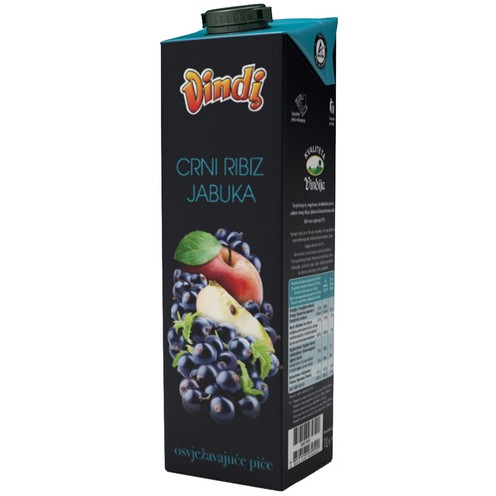Sok od crnog ribiza i jabuke 1 l