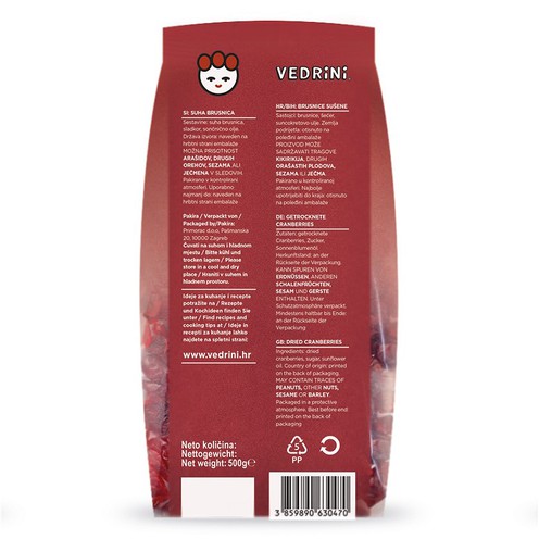 Dried cranberries 500 g