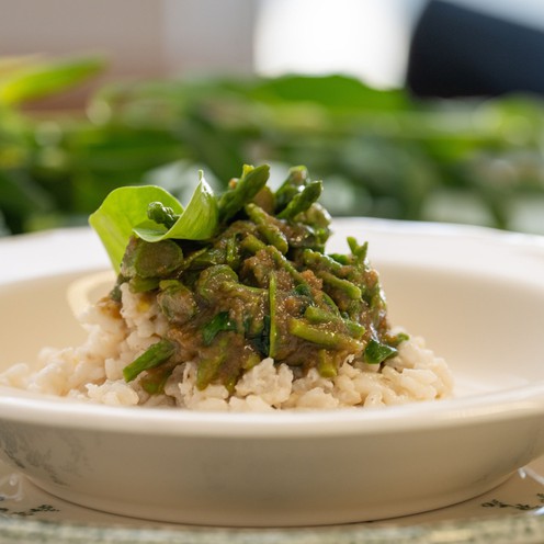 Spargel-Spinat-Risotto für 2 Personen (800 g)
