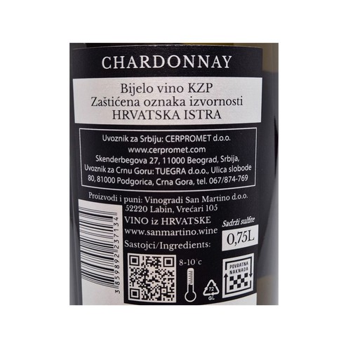 Chardonnay Superiore San Martino 0,75 l