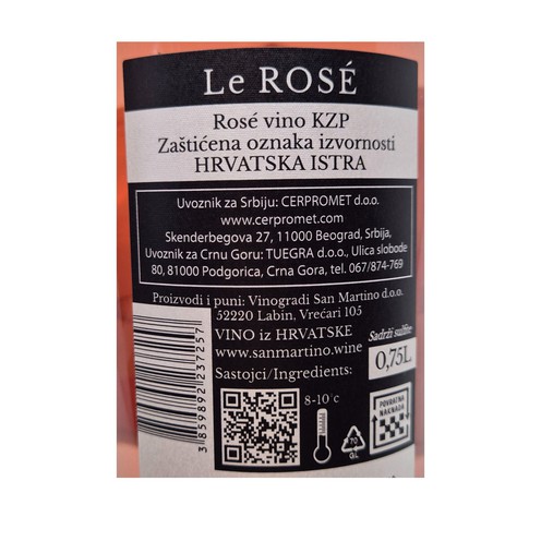 Rose Superiore San Martino 0,75 l