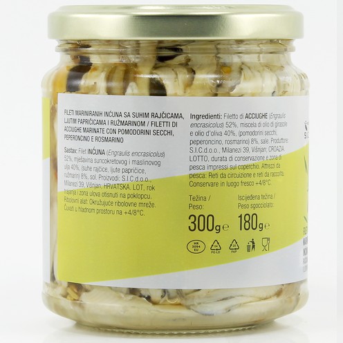 Marinated anchovies (dried tomato, rosemary, chili) 300 g
