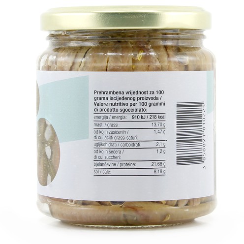 Salted anchovy fillets (sea fennel, dried tomato, rosemary) 300 g