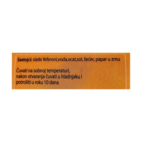 Slatki feferoni OPG Zajc 680 g