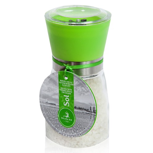 Sea salt with herbal spices, grinder 170 g