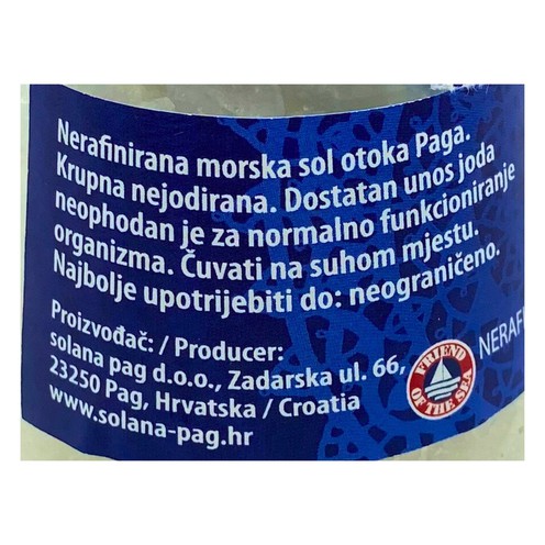 Coarse unrefined sea salt 120 g