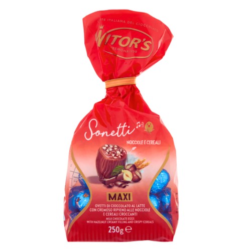 Chocolate eggs filled with hazelnut and cereal cream Witor's 250 g