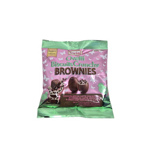 Mini chocolate eggs Biscuits Crunchy Brownies Sorini 80 g